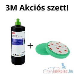   3M Akciós szett! 3M 51815 polírpaszta 865ml + 3M 50487 Zöld polírszivacs 150mm