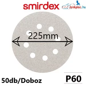 Smirdex 510 Tépőzáras körcsiszoló 225mm, 19 Lyuk, P60