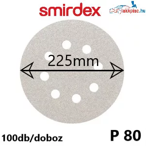 Smirdex 510 Tépőzáras körcsiszoló 225mm, 19 Lyuk, P80