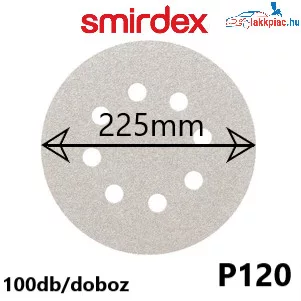 Smirdex 510 Tépőzáras körcsiszoló 225mm, 19 Lyuk, P120