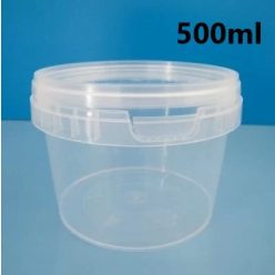 Műanyag Tégely 500ml Tetővel