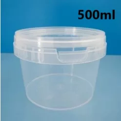 Műanyag Tégely 500ml Tetővel