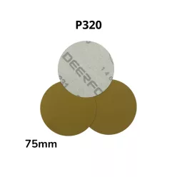 Deerfos Körcsiszoló papír tépőzáras Sárga 75 mm P320