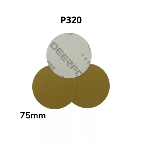 Deerfos Körcsiszoló papír tépőzáras Sárga 75 mm P320