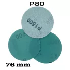 Körcsiszoló papír tépőzáras 76 mm P80