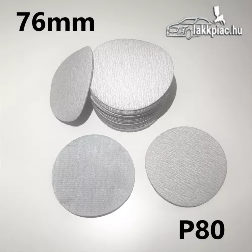 Körcsiszoló papír tépőzáras 76 mm P80