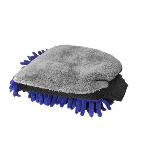 Kétoldalú Puha Mosókesztyű (Kék-Szürke)