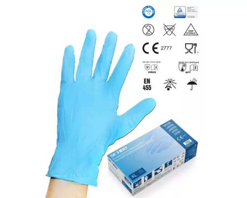 Setino Nitril Kesztyű Kék 3,5g 100db - M (7-8) méret