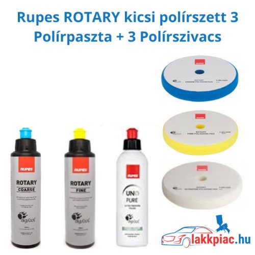 Rupes ROTARY Kicsi Polírszett ( Polírpaszta + Polírszivacs ) - 130 / 150 mm (125 mm felfogótalpú gépekhez)
