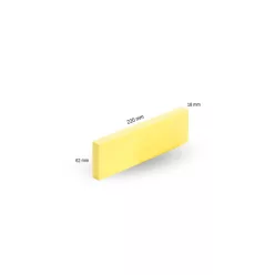   NAT csiszoló stekli szivacs 220 mm x 62 mm sárga (hajlékony)