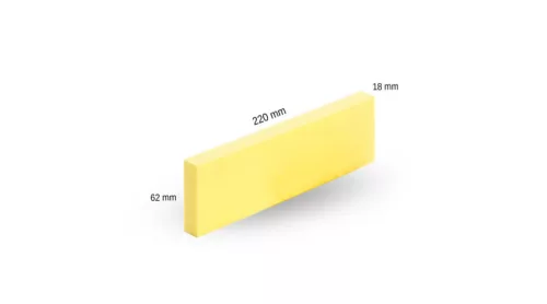 NAT csiszoló stekli szivacs 220 mm x 62 mm sárga (hajlékony)