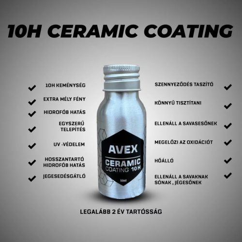Ceramic Coating 10H - Kerámia Bevonat 10H 2 év 50ml