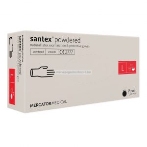 Santex Latex Kesztyű “L” méretben (púderezett)