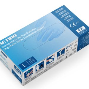 Setino Nitril Kesztyű Kék 100db – L (8-9) méret